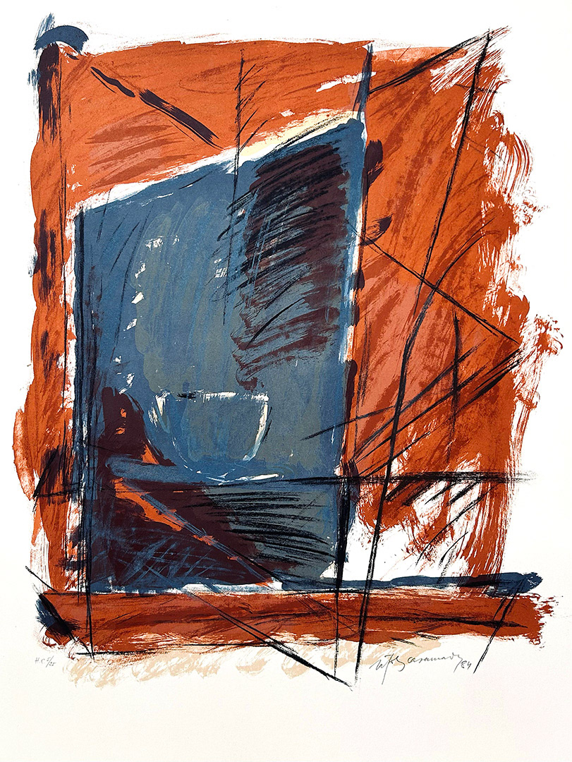 Albert Ràfols-Casamada, "Barcelona 84", 1984, 76 x 56 cm, Technique: lithography