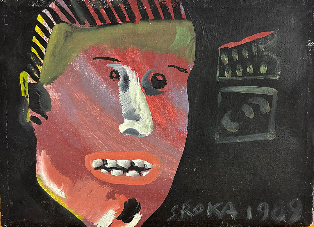 Jacek SROKA, "Untitled", 1989, Oil on Canvas, 24 x 33 cm