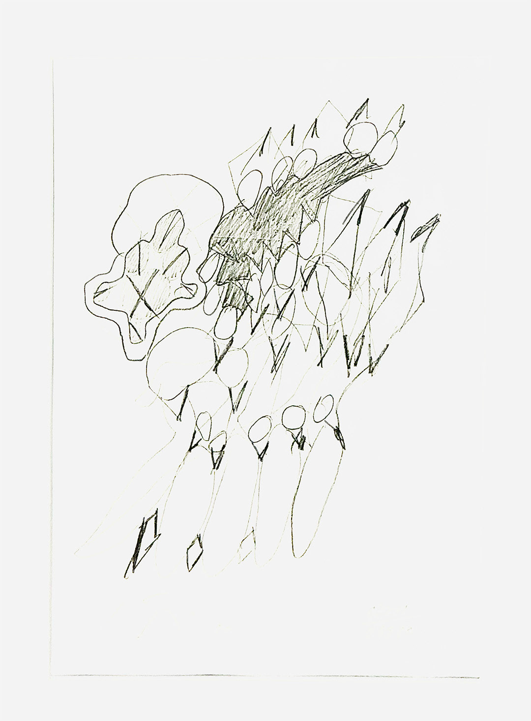 Alfonso Hüppi, "07221-26980", drawing, 1980, 21 x 30 cm