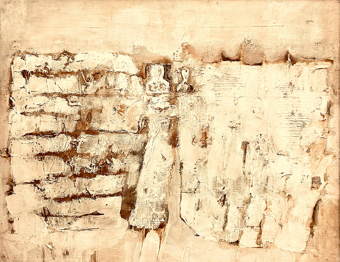 Włodzimierz KUNZ, “Motyl-z-Teb-81x100cm-Mixed-Media-canvas-1965