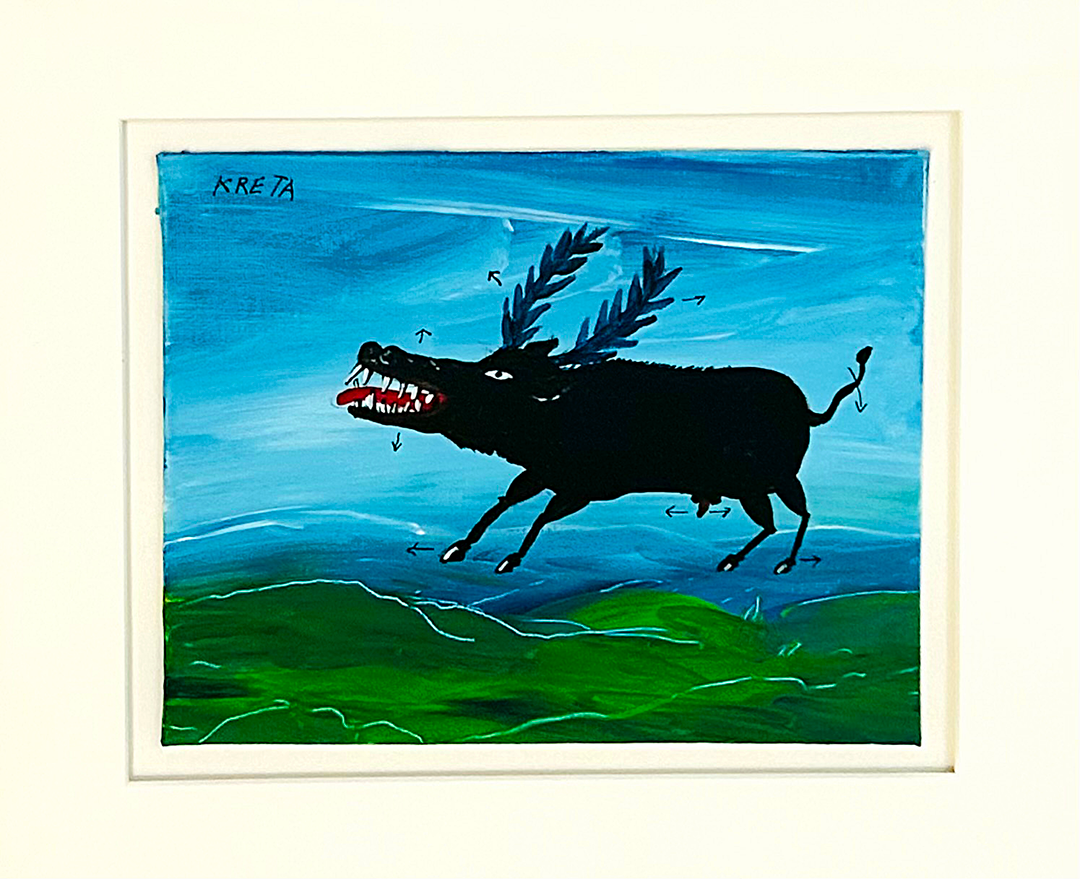 Raymond-Emile WAYDELICH, "KRETA", 2015, Oil on cardboard, 19 x 24 cm