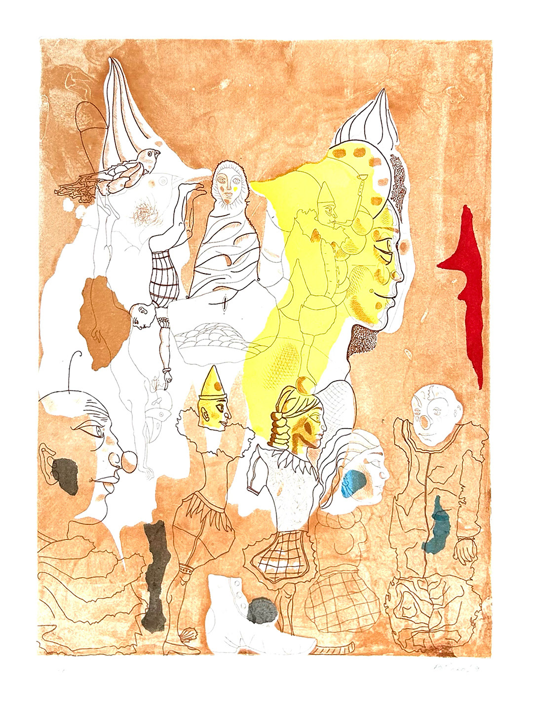 Jorge Castillo, "Don Juan" (El circo), 1979, Etching 75/100, 48 x 36 cm