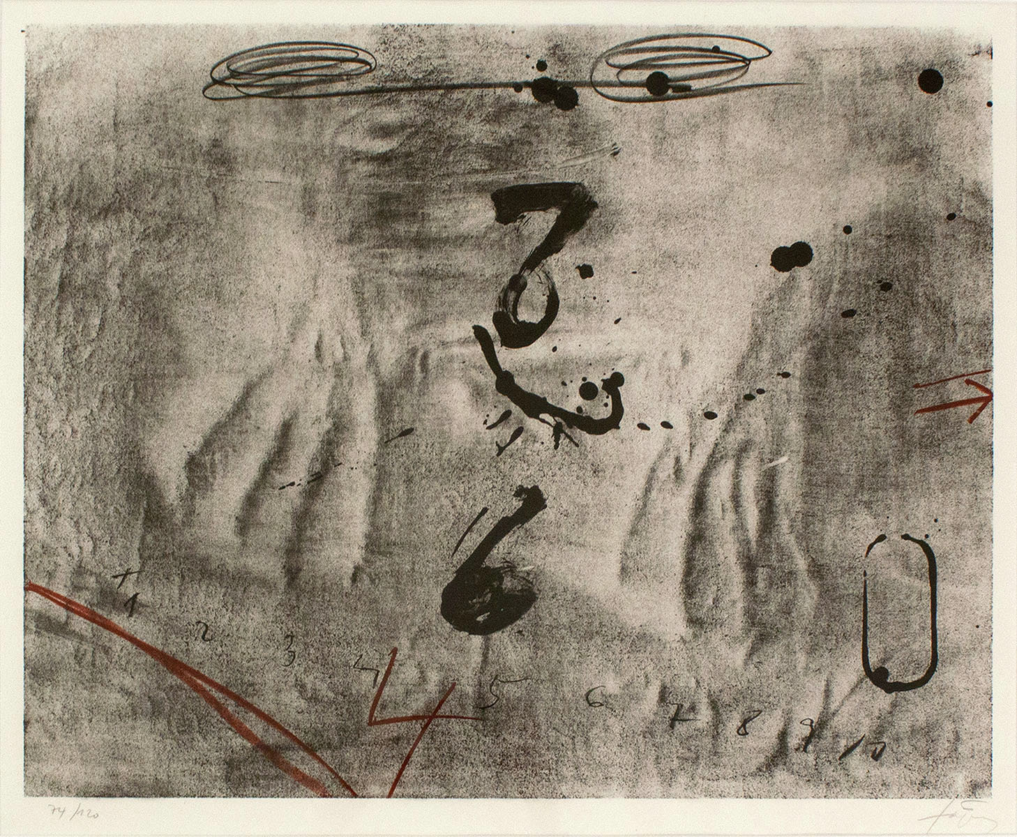 "EMPREINTES DE MAINS", ANTONI TÀPIES, Technique: Lithography on paper, 67 cm x 56 cm