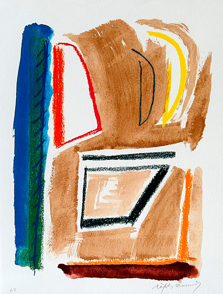 Albert Ràfols-Casamada, "Estructures 1", 2006, 41 x 31 cm, Technique: lithography