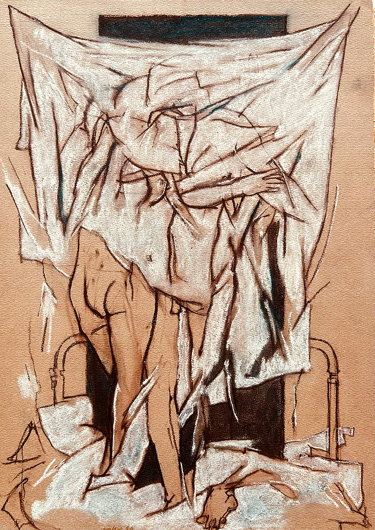 Jacek Waltos, "Pana Alicja III", 1980, Pastel, Chalk, 35,5 x 25 cm