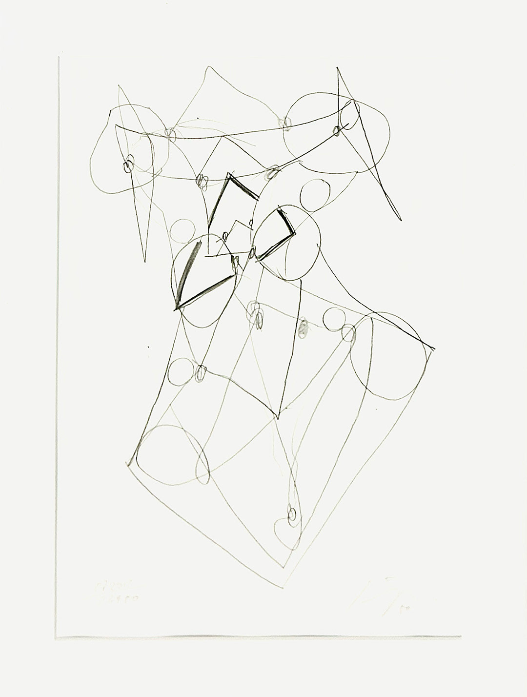 Alfonso Hüppi, "07221-26980", drawing, 1980, 21 x 30 cm