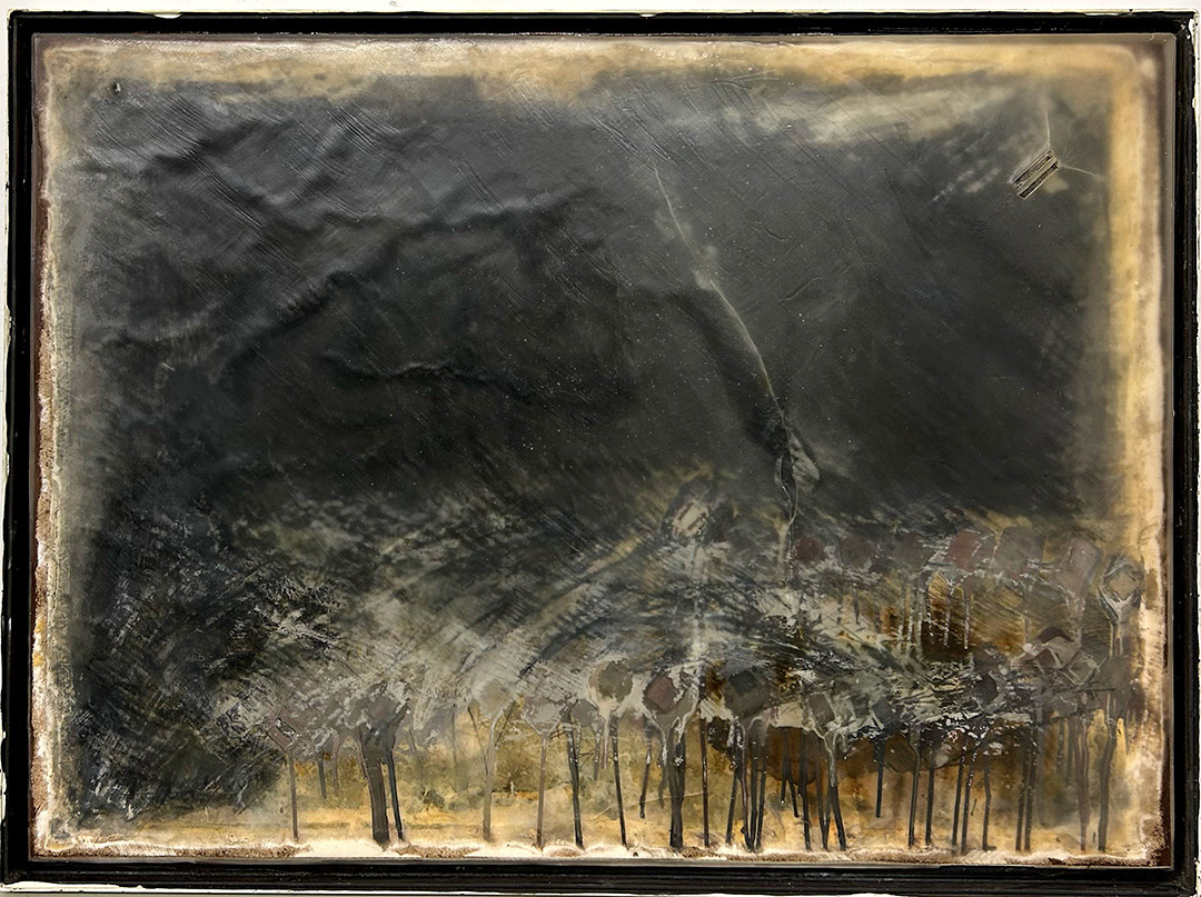 Ulrich Gehret, « Untitled », Mixed Media on Wood with Paraffine, 1999-2011, Dimensions : 76 x 103 cm
