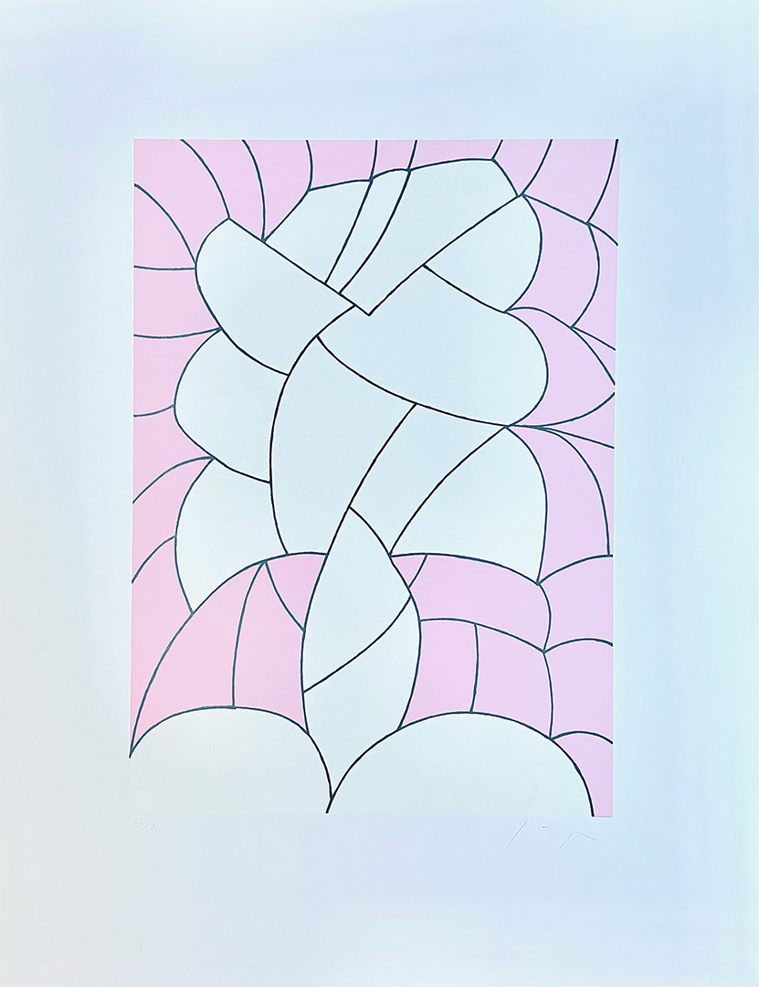 Alfonso HÜPPI, "Serie rosa-türkis", 1967-71, Copies : 75, 65 x 50 cm, Serigraphy