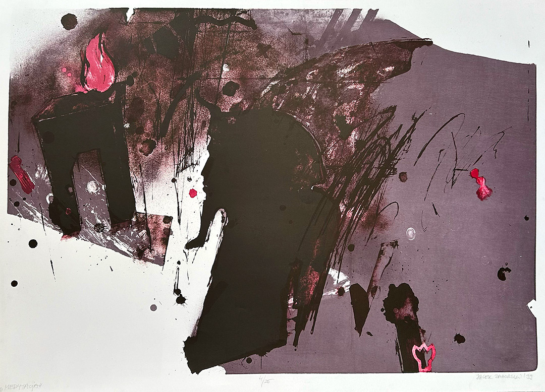 Jacek Zaborski, "Medytacja", Lithography 4/25, 1999, 70 x 100 cm