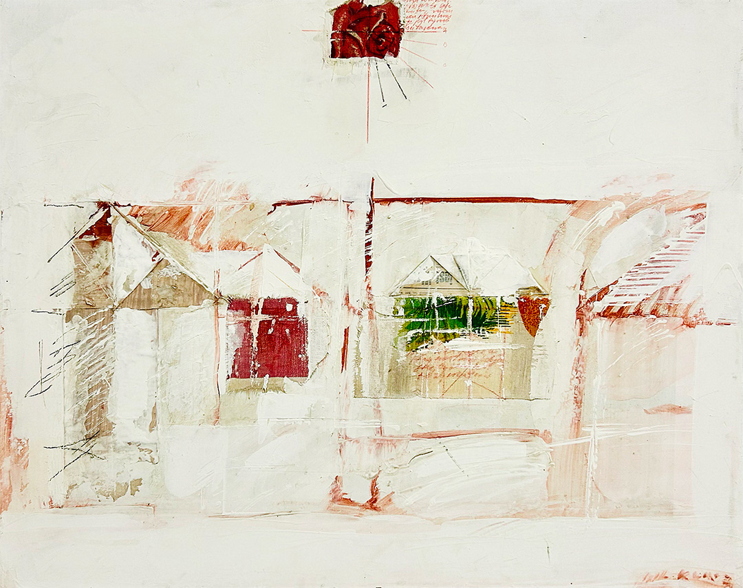 Włodzimierz KUNZ, “Windrose-65x81cm-1994-collage-canvas