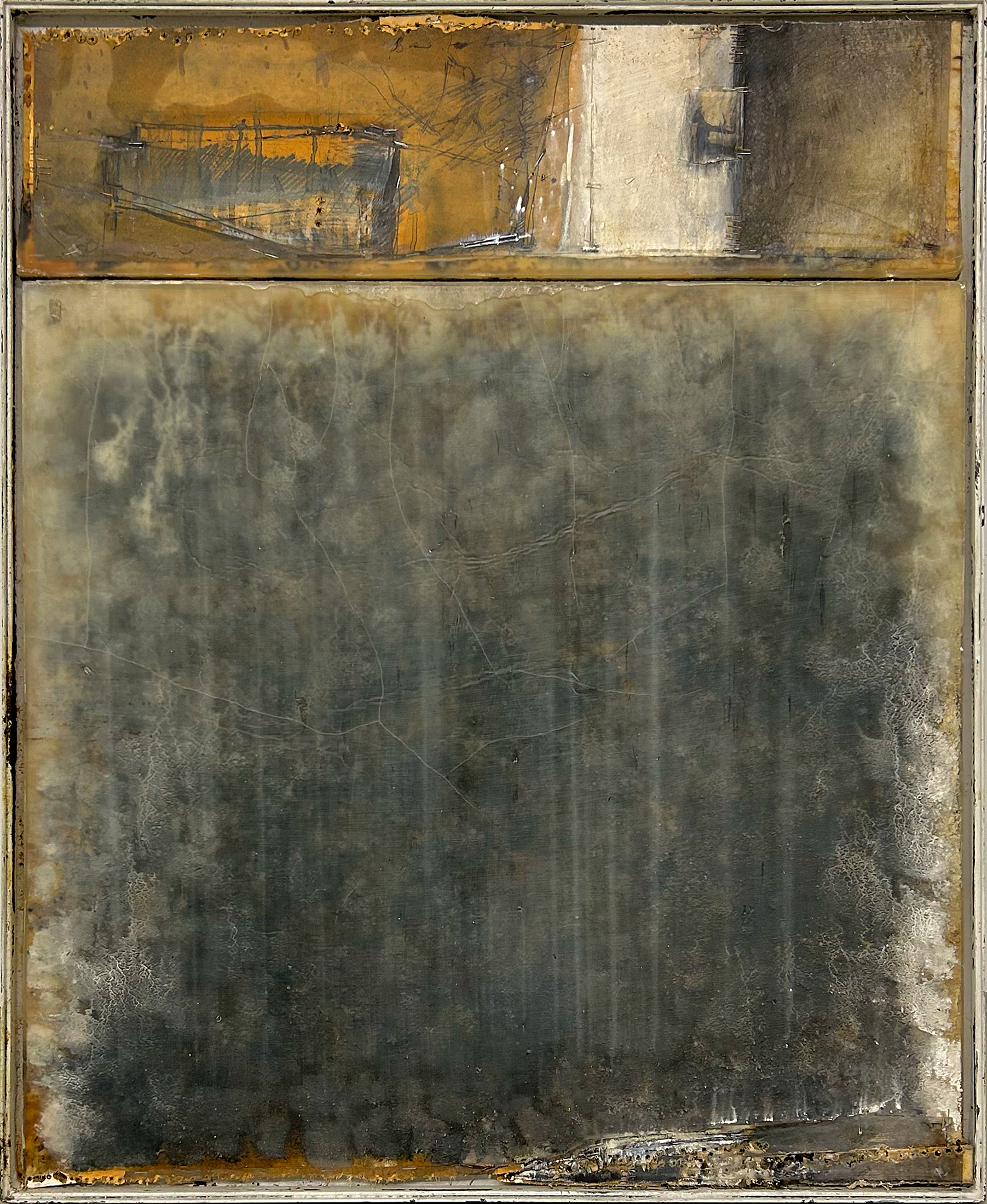 Ulrich Gehret, « Bartolomeo », Mixed Media on Wood with Paraffine, 4-94-82, 2019, 104 x 85 cm