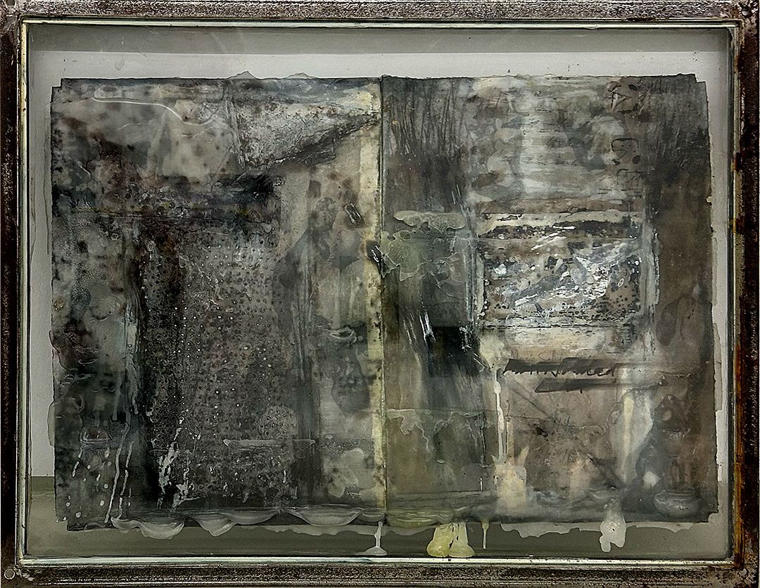 Ulrich Gehret, « Soledad », Mixed Media on Wood, 1990-2011, Dimensions : 58 x 70 cm