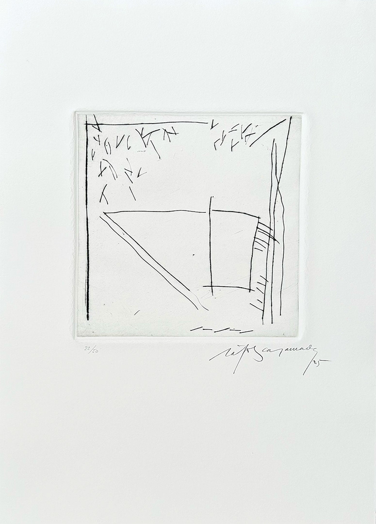 Albert Ràfols-Casamada, "Jardi 1", 1985, 56 x 38 cm, Technique: Dry Point etching