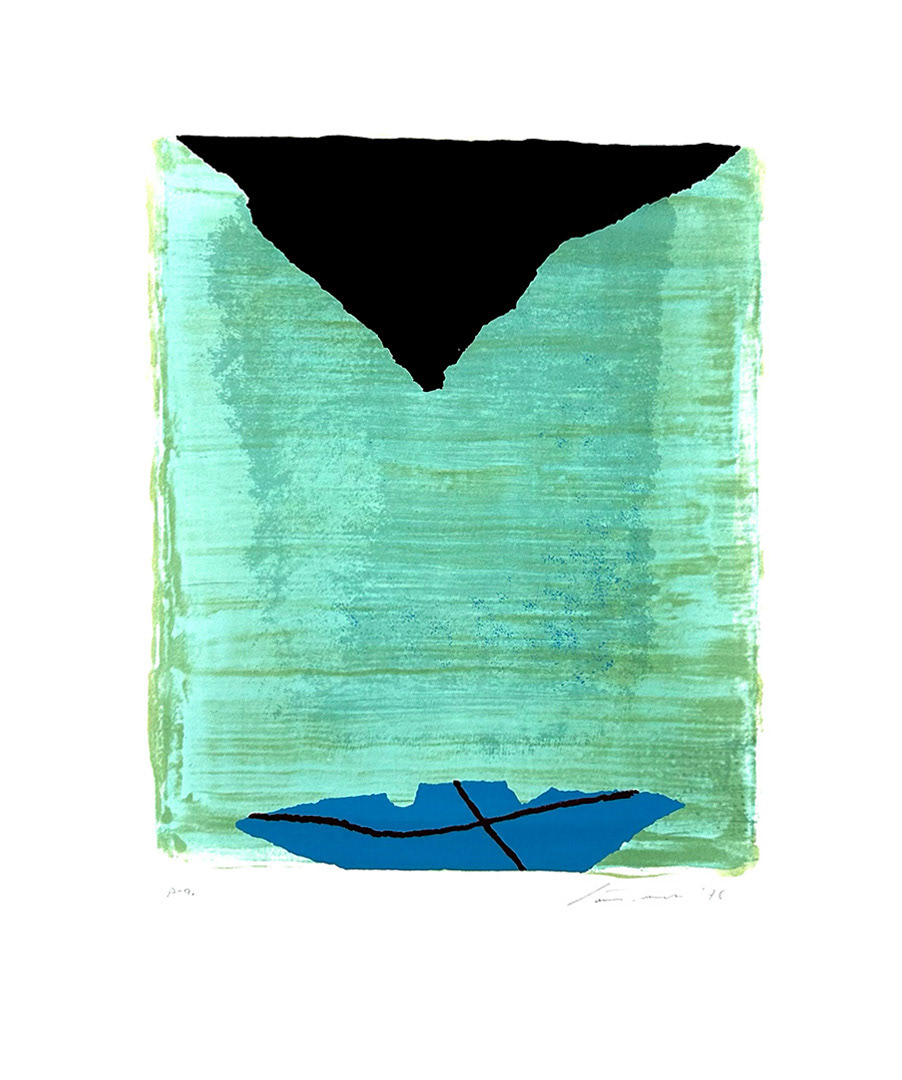 Giuseppe "Bepi" SANTOMASO, "FORME SOSPETTOSE", 1976, 53 x 44 cm, Lithography P.A