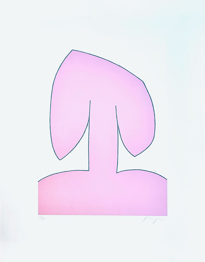Alfonso HÜPPI, "Serie rosa-türkis", 1967-71, Copies : 75, 65 x 50 cm, Serigraphy