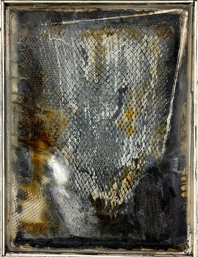 Ulrich Gehret, « Black Spaghetti », Mixed Media on Canvas, 2007-2010, Dimensions : 77 x 58 cm