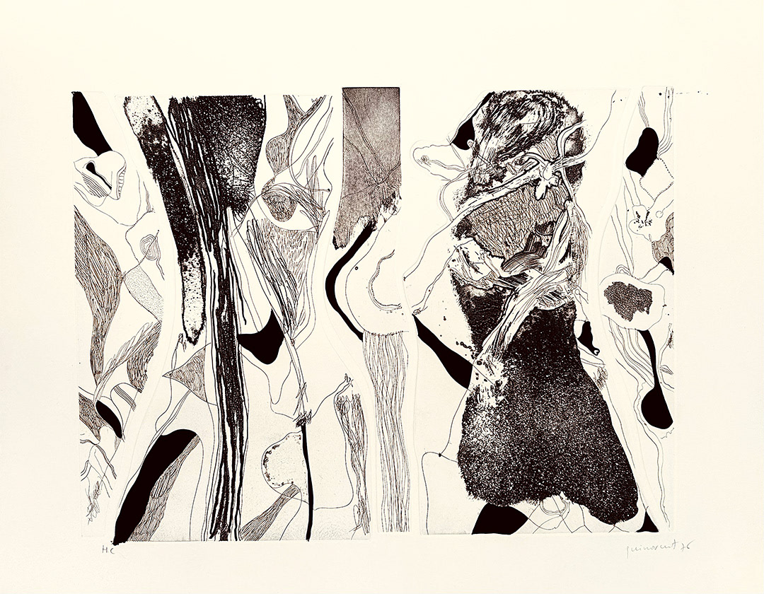 JOSEP GUINOVART I BERTRAN, “Com un personatge”, 1976, 70 x 85 cm, (50 x 66 cm), Technique: Etching, Copies : 50