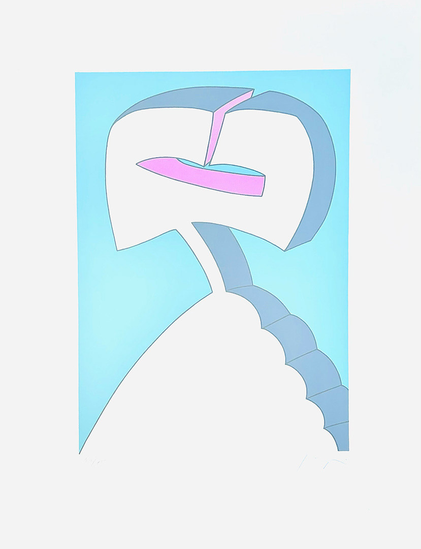 Alfonso HÜPPI, "Serie rosa-türkis", 1967-71, Copies : 75, 65 x 50 cm, Serigraphy