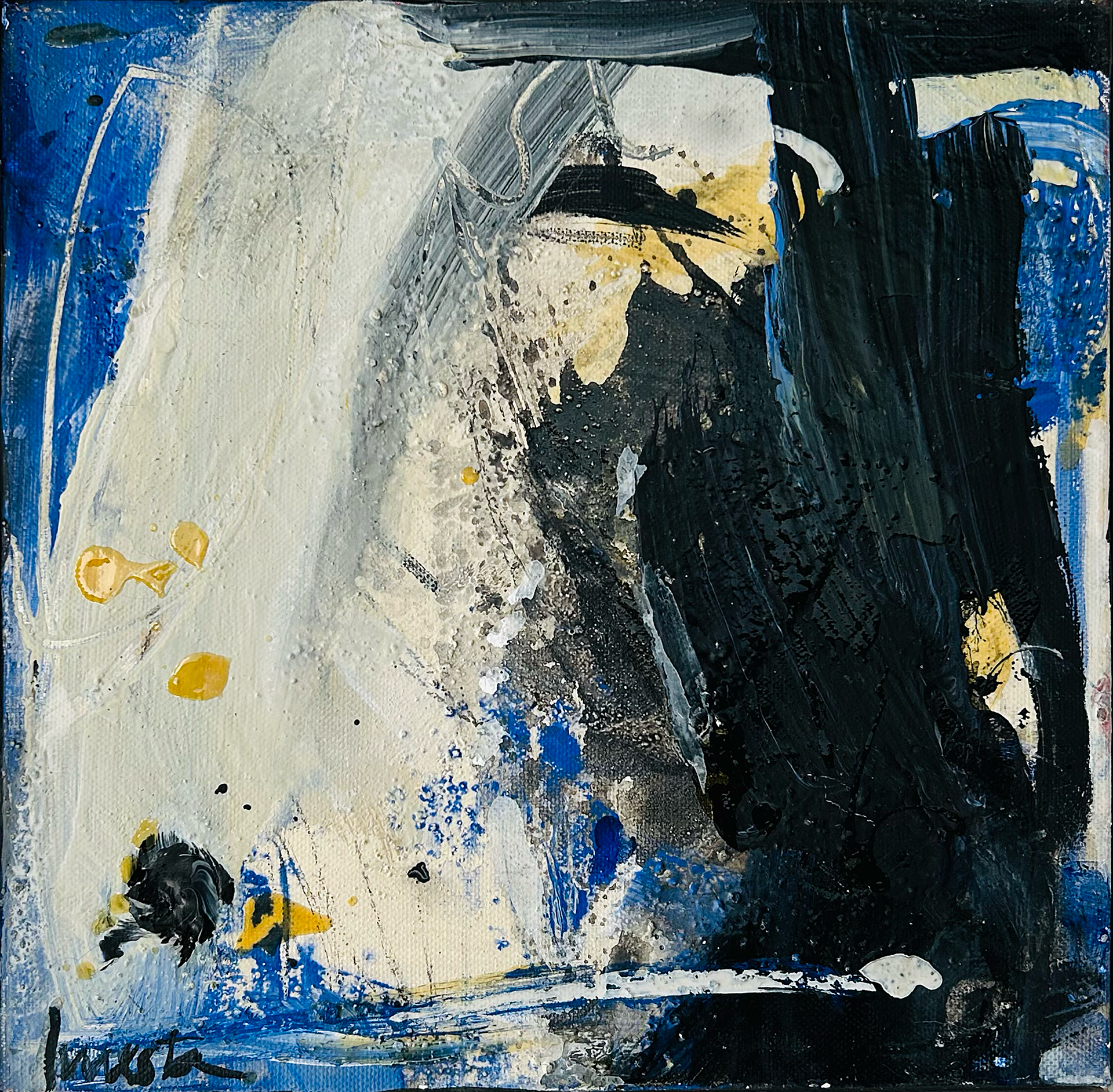 Laura INIESTA, "Tormenta", 2014, Mixed Media on Canvas, 30 x 30 cm