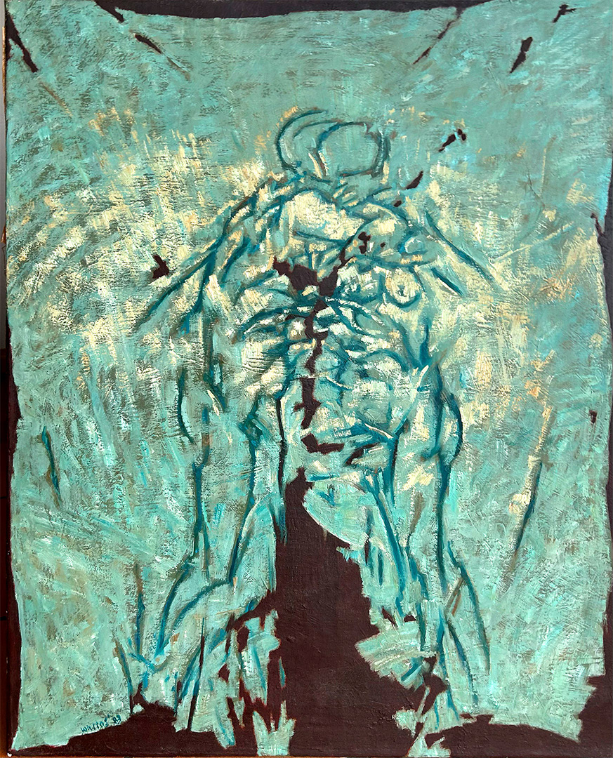 Jacek Waltos, "Rozdarcie Maderowe", 1983, Oil on canvas, 33 x 60 cm