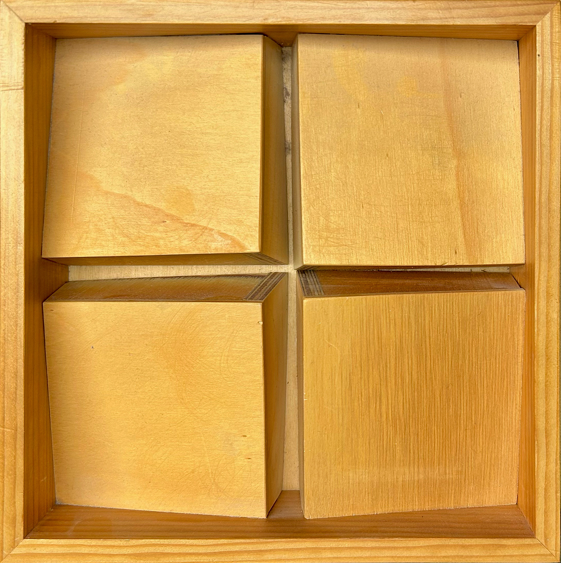 Gerhard Birkhofer, "Untitled", 1999, Wooden object, 22 x 22 x 6 cm