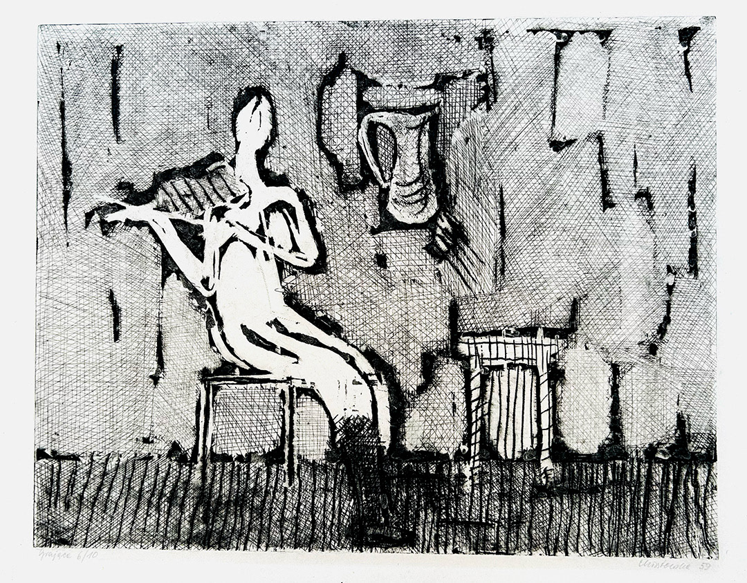 Halina Chrostowska, "Grajace", 1959, Etching, 6/10, 62 x 67,5 cm