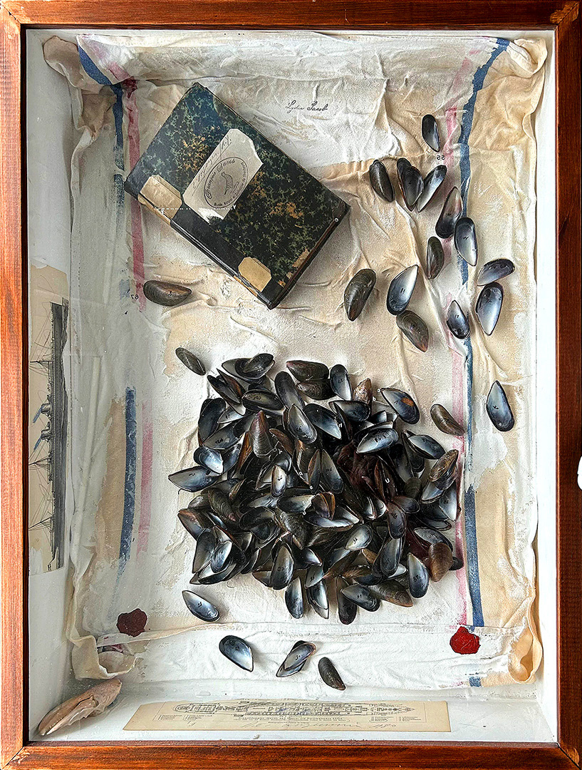 Raymond-Emile WAYDELICH, “Lydia Jacob Story : 2. Voyages à New-York”, 1980, Wall Object, 66 x 51,5 x 11,5 cm
