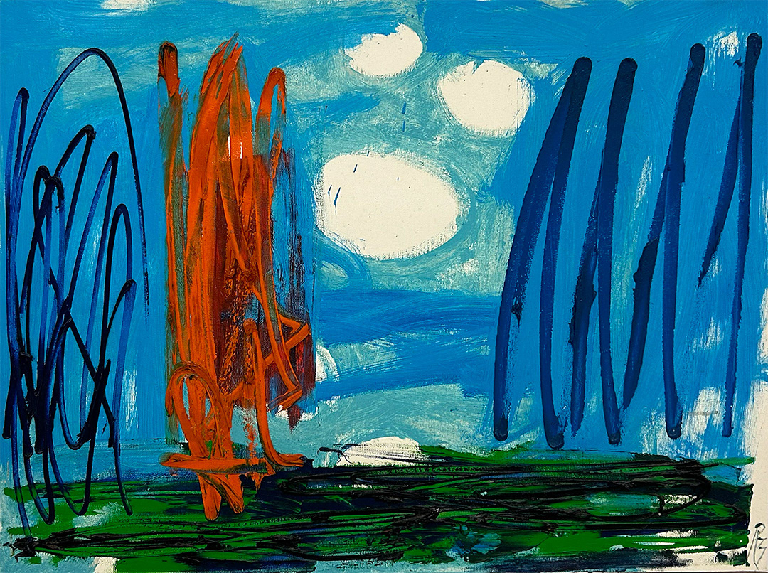 Reinhold Braun, "Landschaft", Oil on canvas, 1998, 80 x 60 cm