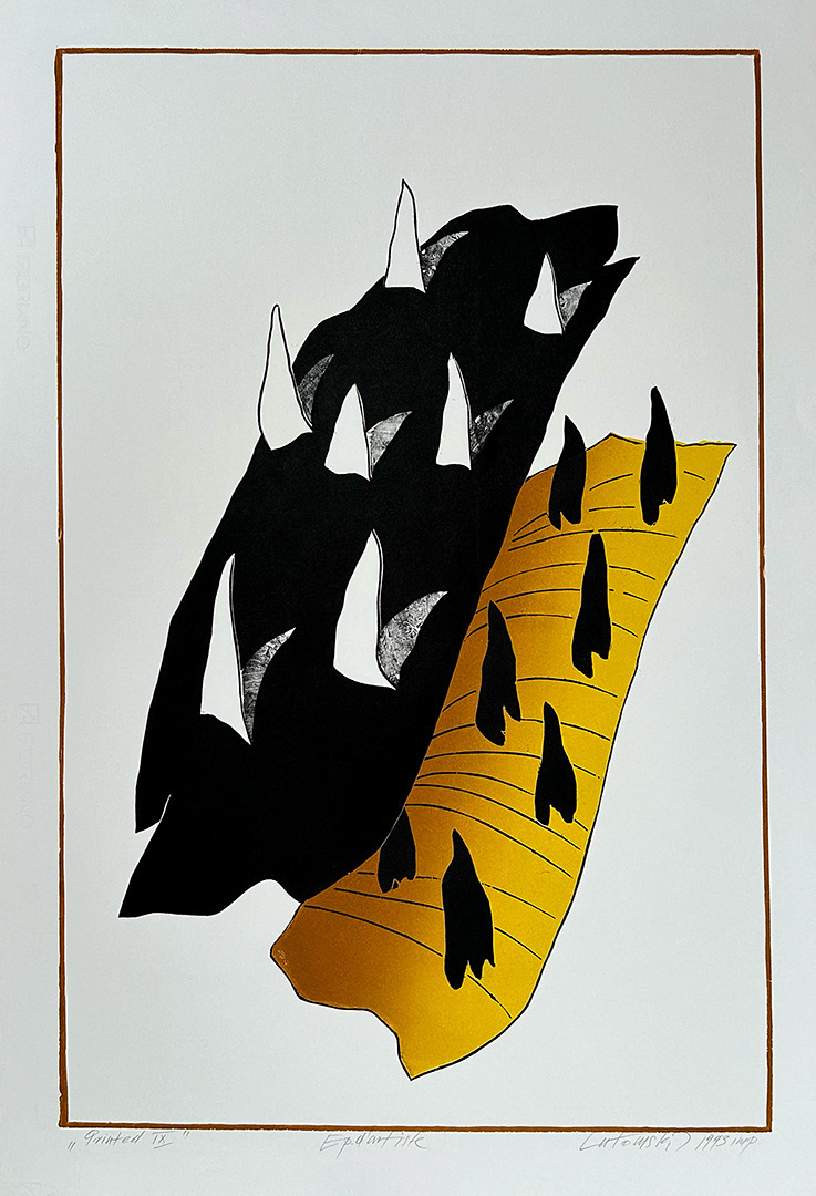 Lutomski Zbigniew, "Printed IX", Woodcut, 1993, E.A, 88 x 60 cm