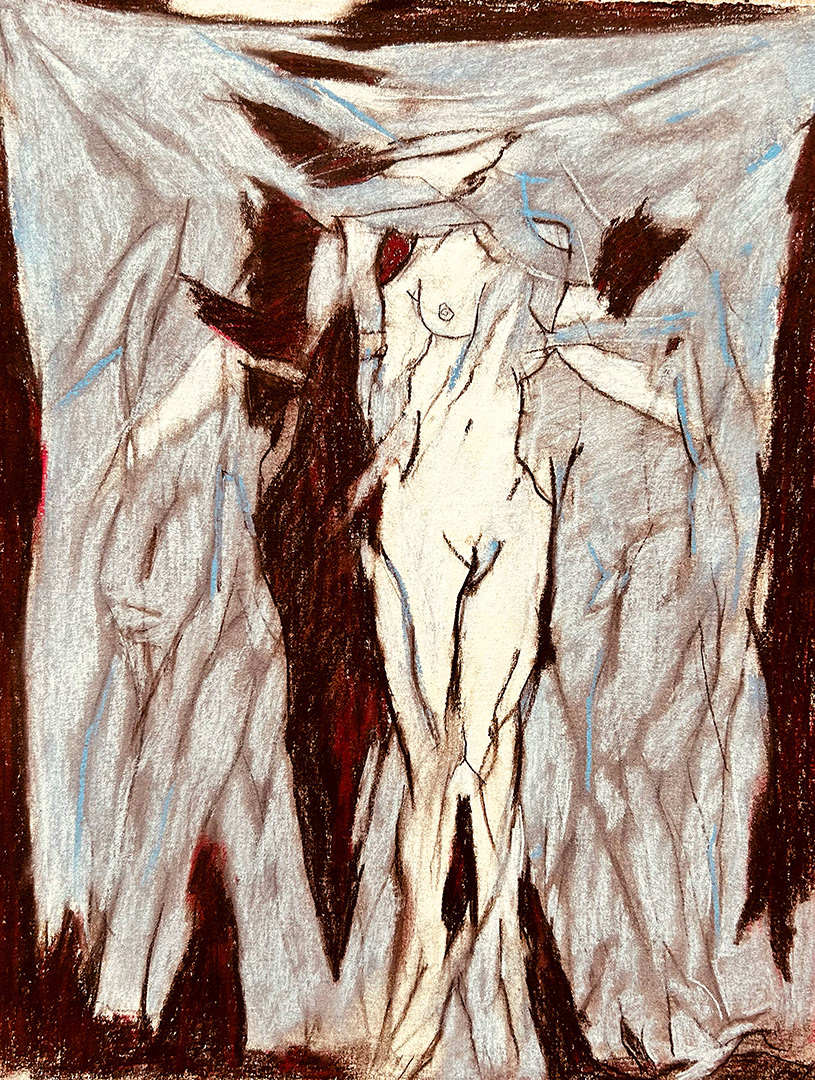 Jacek Waltos, "Pana Alicja V", 1981, Pastel, Chalk, 31,5 x 24,5 cm