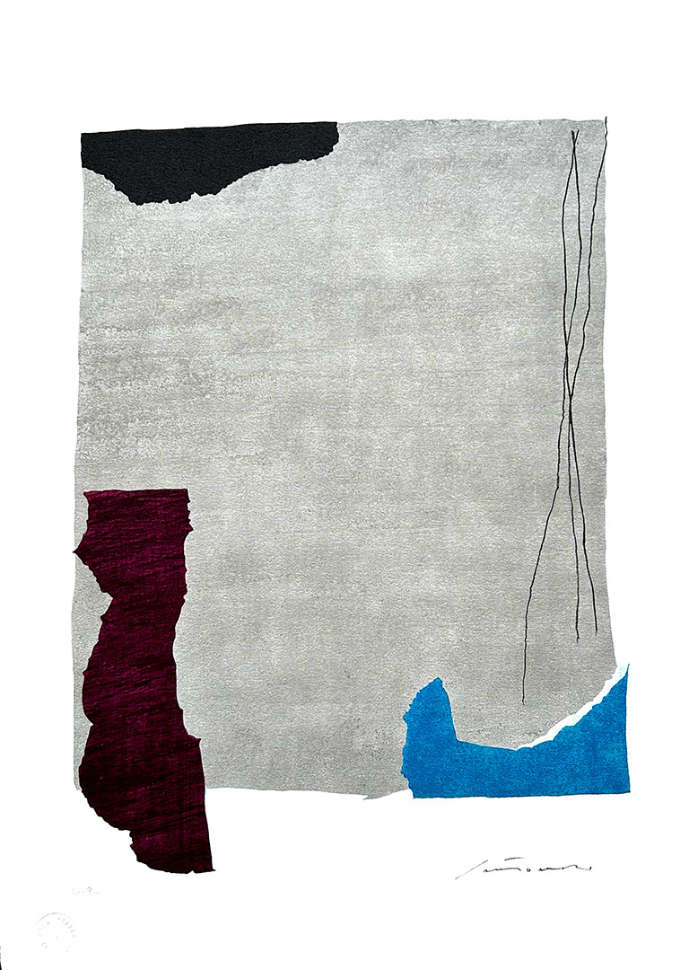 Giuseppe "Bepi" SANTOMASO, "Credibilità che-5”, 1982 Lithography P.A, 41x30cm (30x23cm)