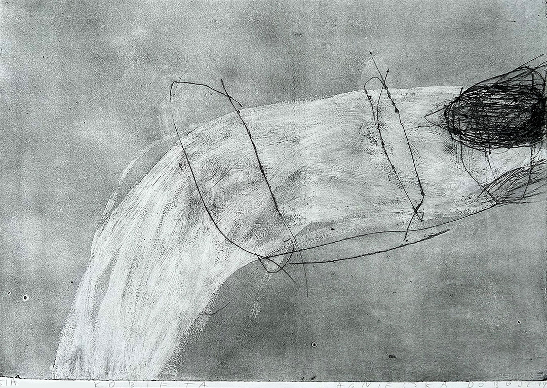 Agnieszka Dobosz, "Kobieta", E.A, Materiał Print, 1996, 70 x 100 cm