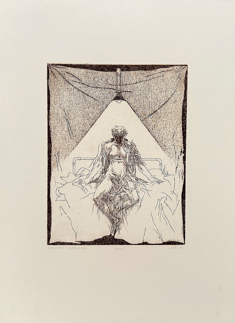 Jacek Waltos, "Samocien", 1984, 50,5 x 36,5 cm, Etching: 4/25-B