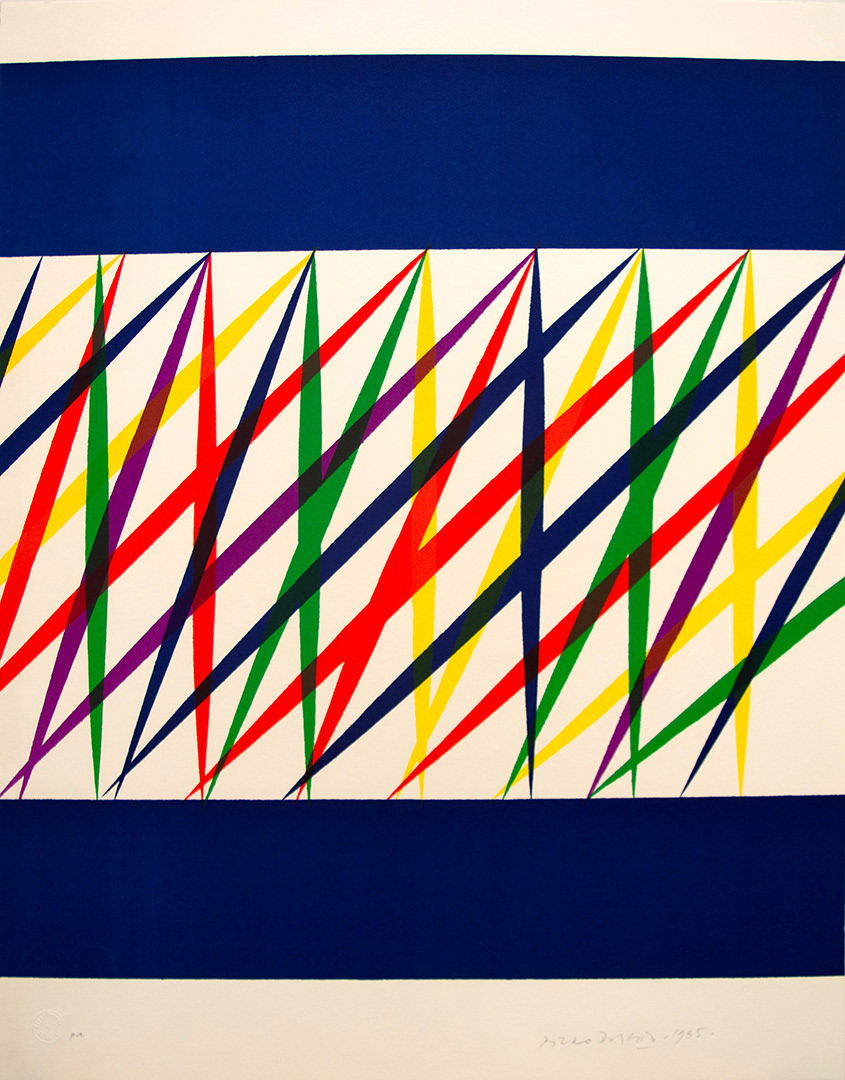 Piero Dorazio, "ZEPHYR", 1985, 68 cm x 54 cm, Lithography on paper
