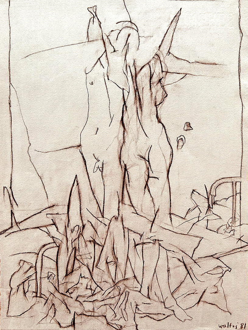 Jacek Waltos, "Pana Alicja IV", 1981, Pastel, Chalk, 32,5 x 24 cm