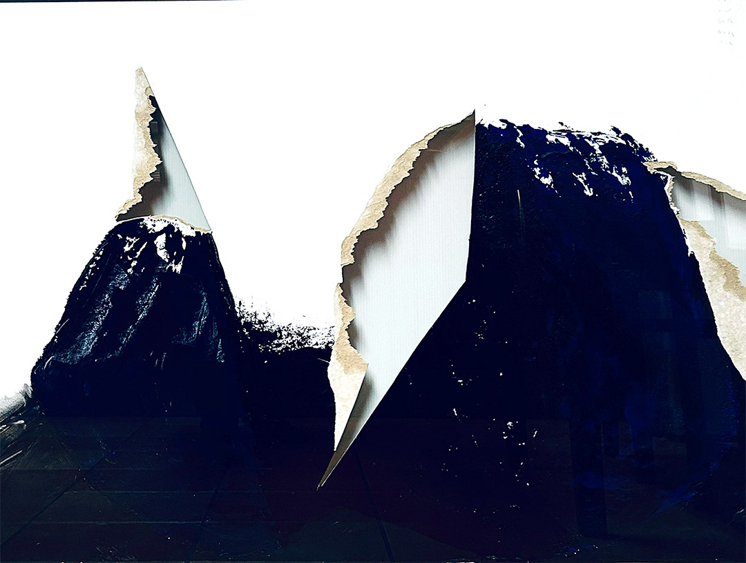 Jan BERDYSZAK, "w zyklu : u kamienia III", 1987, Acrylic on cardboard, 50 x 74cm