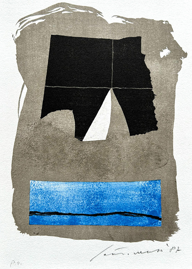 Giuseppe "Bepi" SANTOMASO, “Senza titolo II", 1987 Lithography P.A, 21x15cm (18,5x11,5cm)