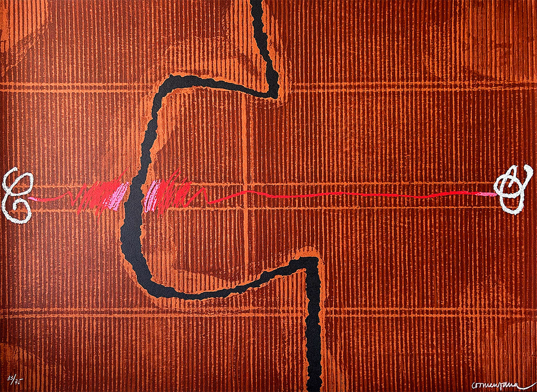 Enric Cormenzana, "Joc a Pel 10", 1978, Lithography, copies : 75, 56 x 76 cm