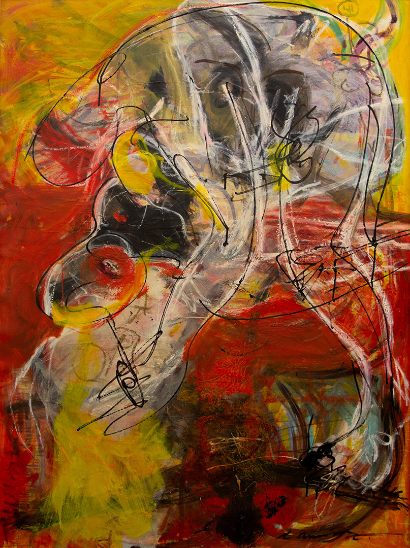 Víctor Ramírez, "Nudos y Desnudos", 1995, 97 cm x 130 cm, Mixed Media on canvas, Oil