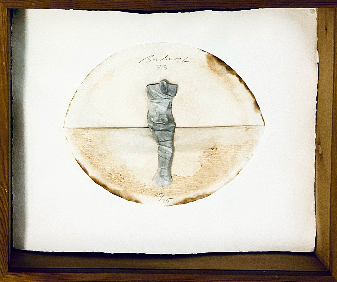 Jurgen BRODWOLF, "Tubenfigur", 1973, Paper Collage, 51 x 62 cm