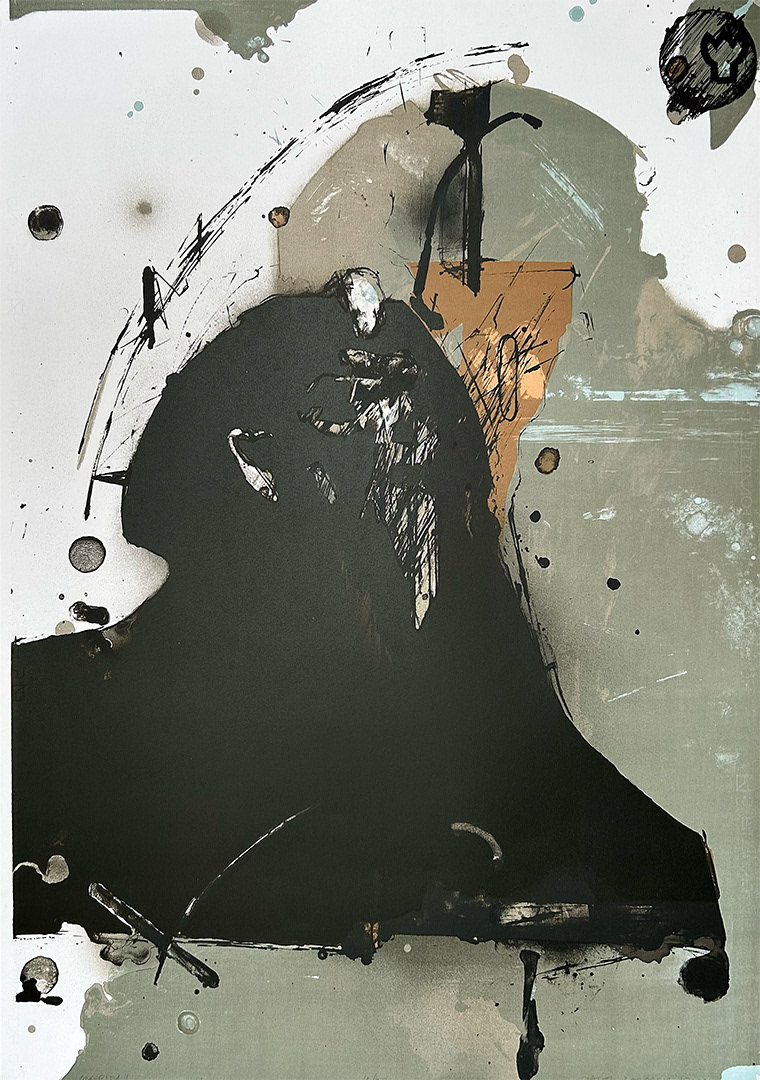 Jacek Zaborski, "Czarny", Lithography 4/30, 2000, 100 x 70 cm