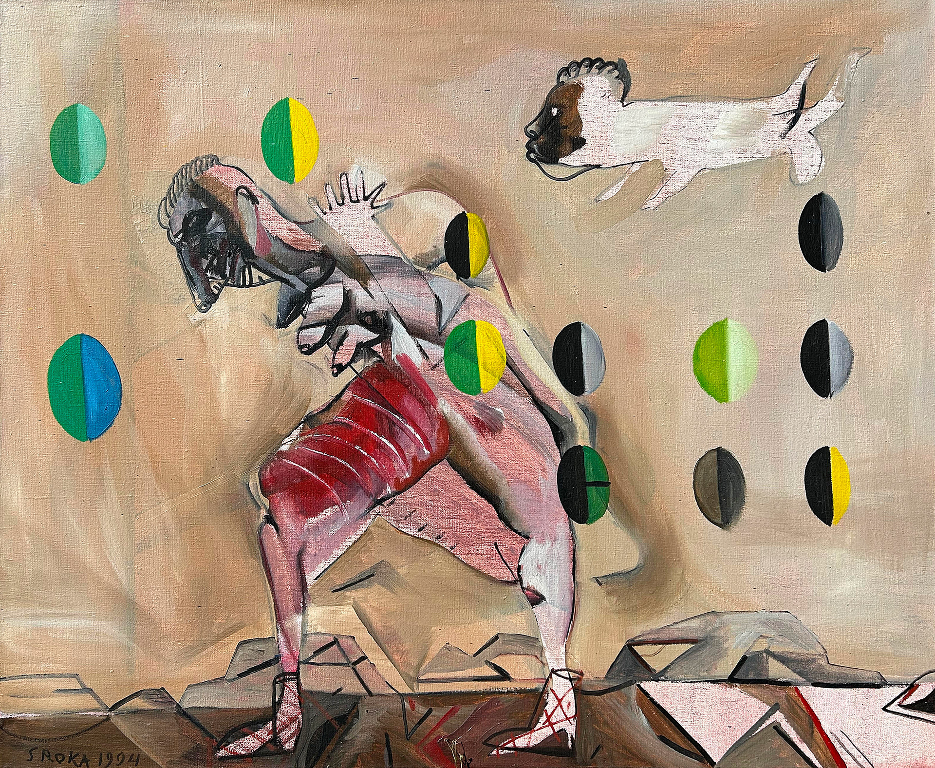 Jacek SROKA, “Amor”, 80 x 105cm, 1994, Oil on Canvas