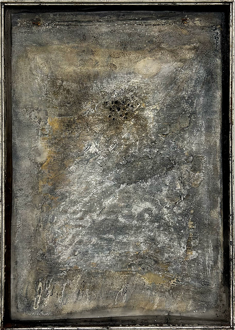 Ulrich Gehret, « Salinas », Mixed Media on Wood with Paraffine, 2016, 52 x 68 cm