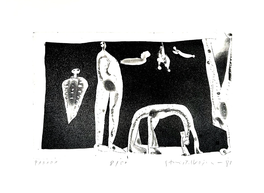 Stanisław Wejman, "Parada", etching 8/50, 1988, 50 x 70 cm