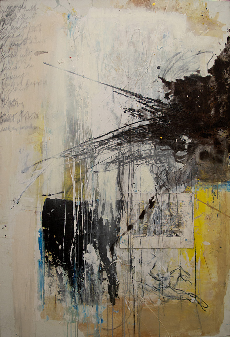 Víctor Ramírez, "Fragmento a Walter Benjamin X", 2017, 150 cm x 100 cm, Mixed Media on canvas