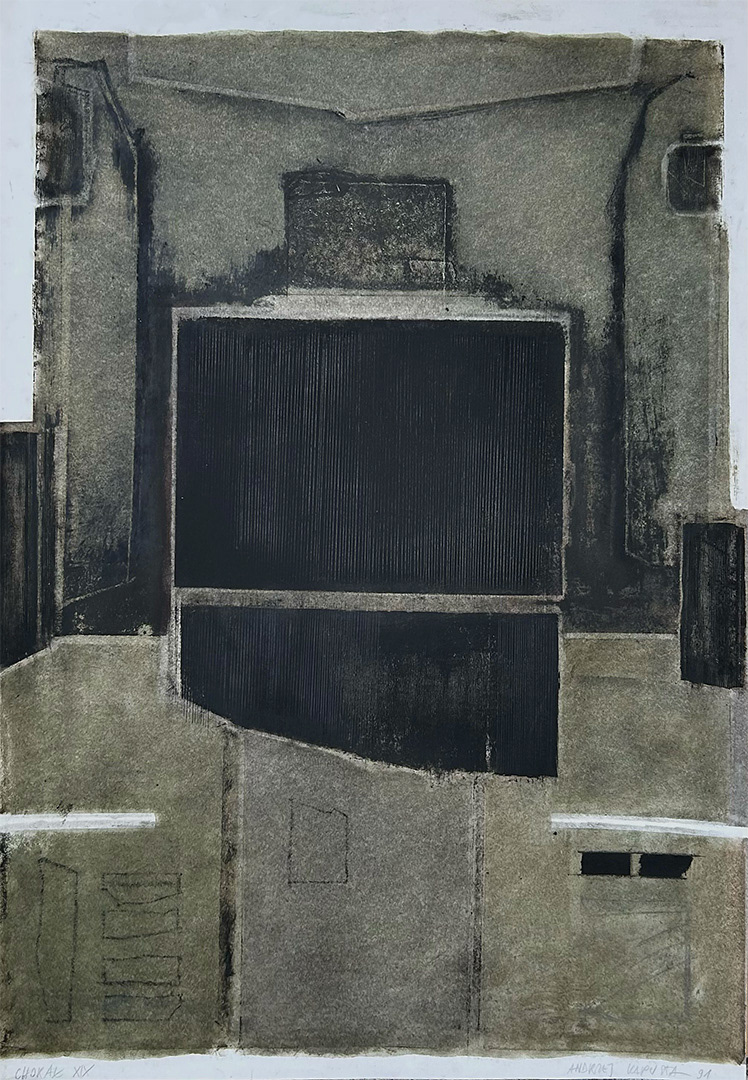 Andrzej Kapusta, "Choral XIX", 1991, Linocut, Unikat, 98 x 69 cm