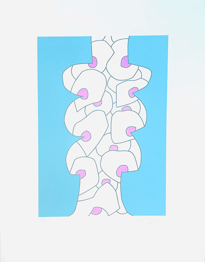 Alfonso HÜPPI, "Serie rosa-türkis", 1967-71, Copies : 75, 65 x 50 cm, Serigraphy