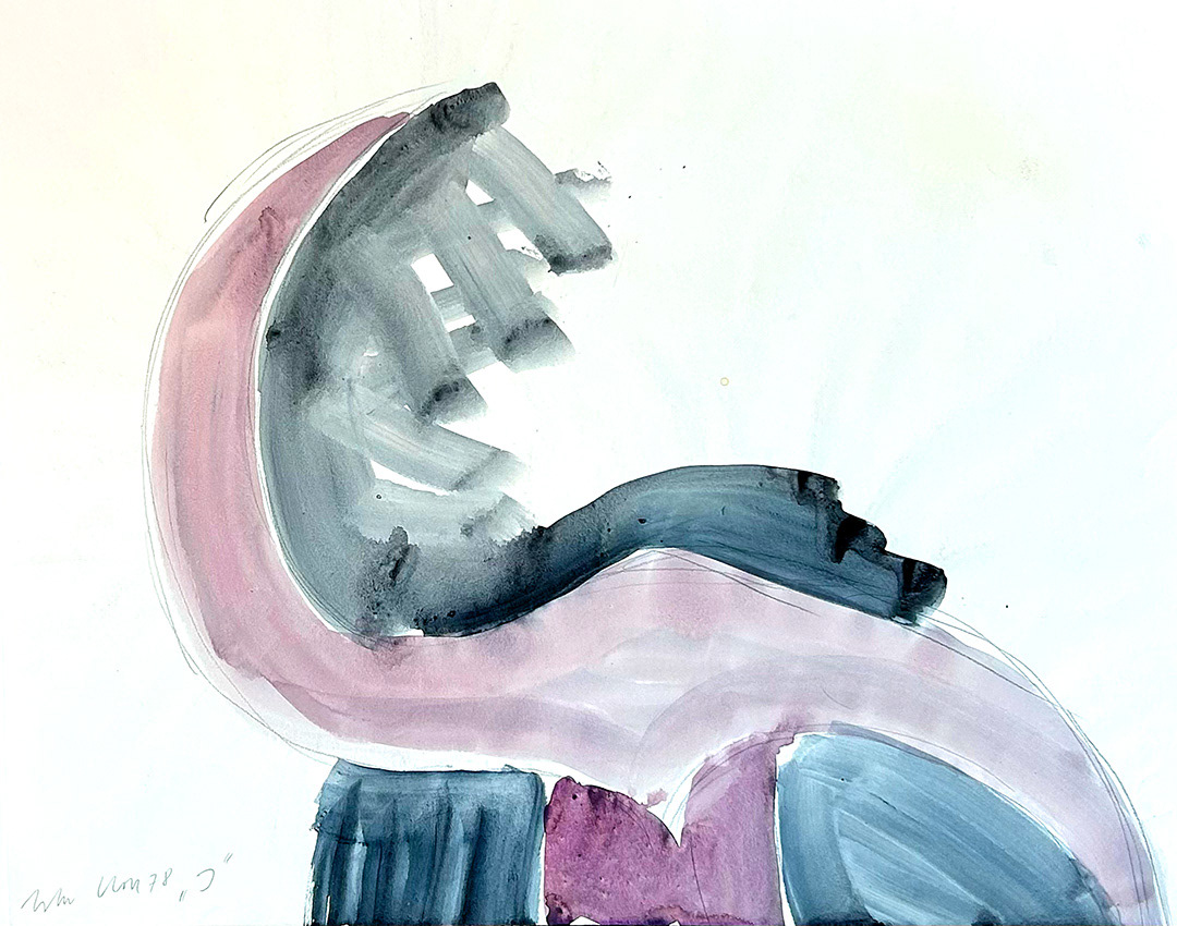Artur Stoll, "J", Watercolor, 40 x 50 cm, 1978