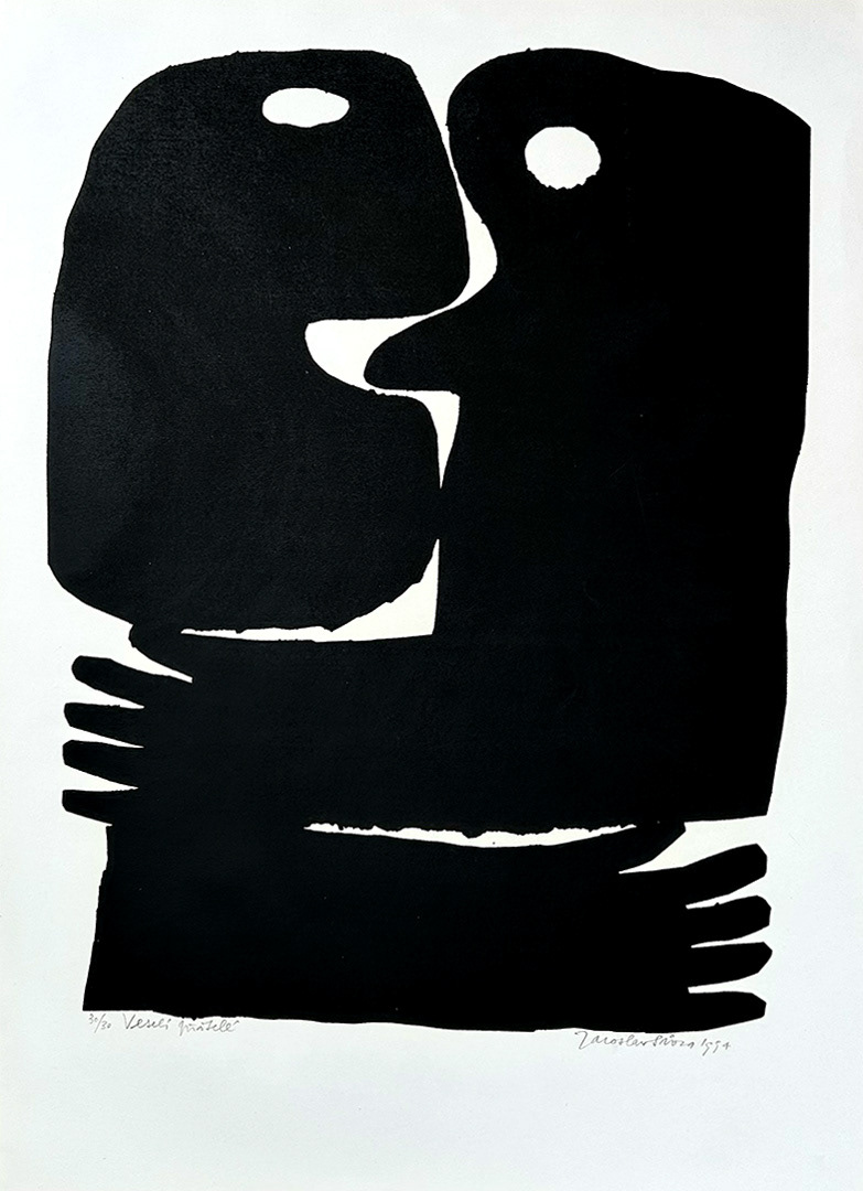 Jaroslav Sura, "Veseli pratele", 1994, Serigraphie 30/30, 100 x 70 cm
