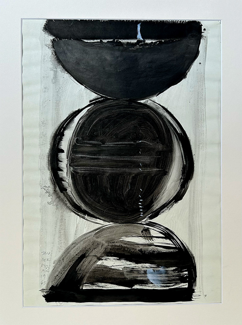 Jan BERDYSZAK, "Cykl kolo podwójne II", 1963, Gouache on paper, 42 x 29cm